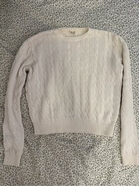 John Galt Cableknit Cream Sweater
